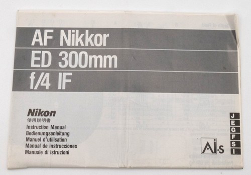 Nikon foglio uso - d'uso, af